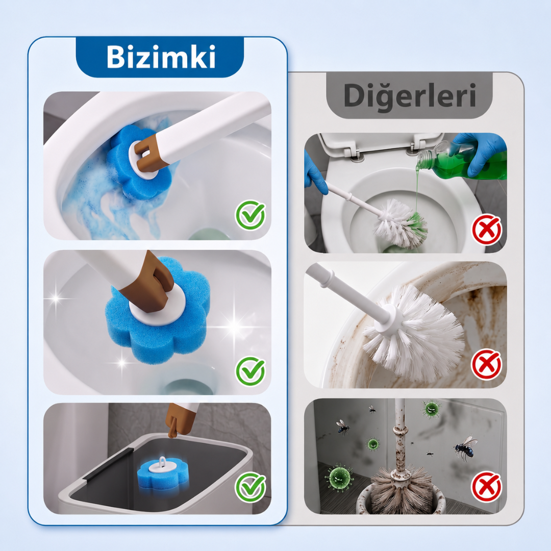 Pratik Hijyenik Tek Kullanımlık Tuvalet Temizleme Seti